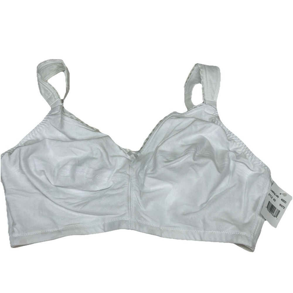 Leading Lady 423 Baby Sees It Drop‎ Down Nursing Bra White - 40DD